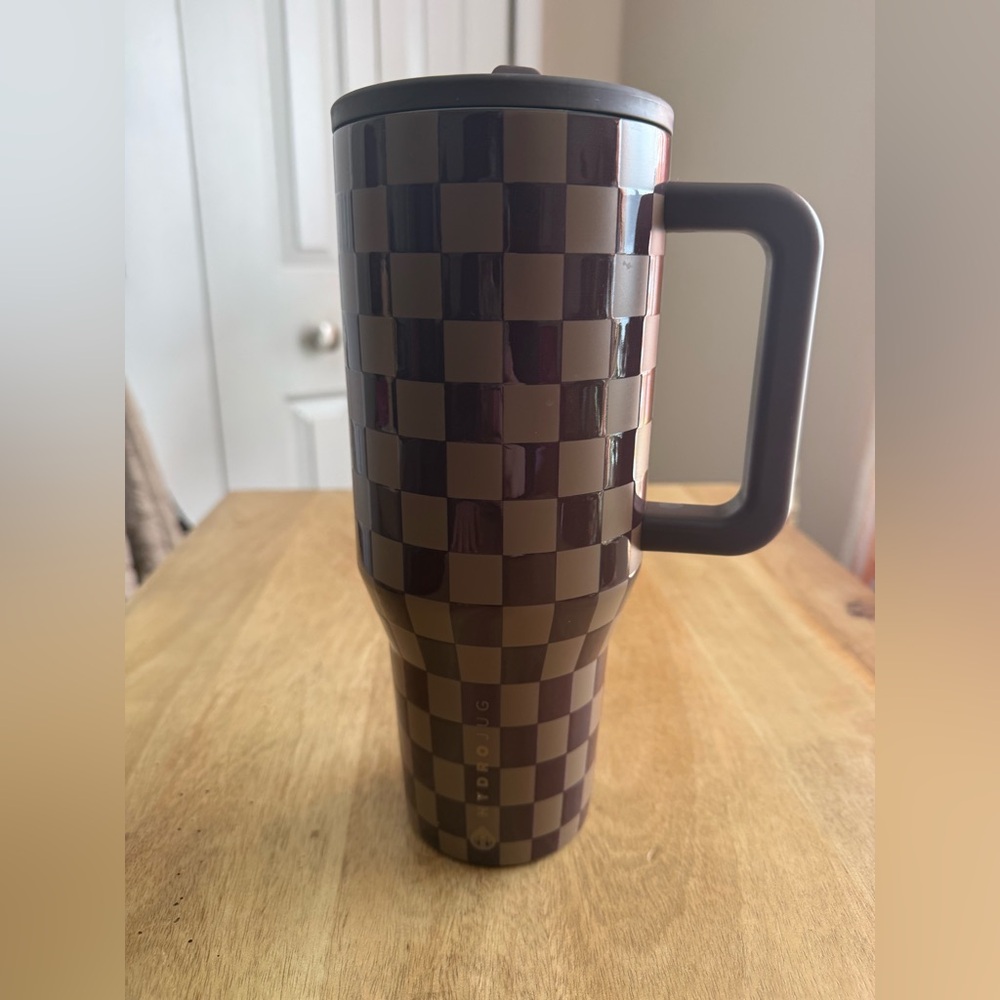 HydroJug Brown Checkers 40oz EUC